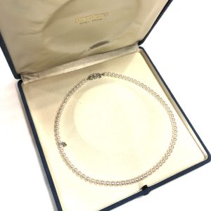 ミキモト MIKIMOTO 真珠 パール Mチャーム付き ネックレス アクセサリー