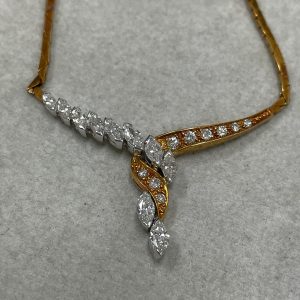 K18WG ダイヤモンド ポラリス ネックレス K18 ダイヤモンド ポラリス ネックレス 北極星のようにキラリと