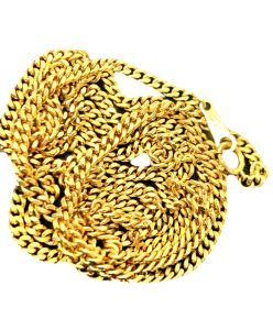 (A110802) K18ネックレス   ホールマーク750  18金YG 喜平 ネックレス K18 トリプル Mカット 20g 50cm 造幣局検定