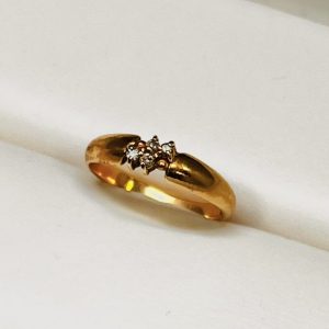 pt850 k18 コンビ　リング k18×pt850 ダイヤ付き コンビ リング
