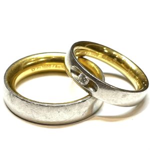 K24/Pt1000 コンビリング　ダイヤモンド付き　