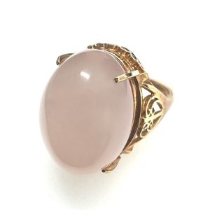 K18 750 18金 ローズクォーツ リング