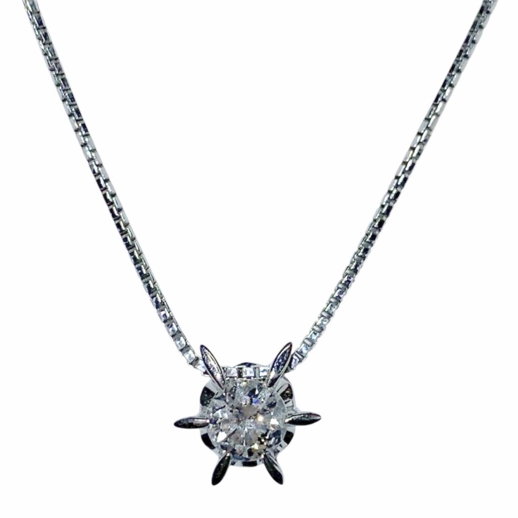 Pt900ネックレスダイヤ0.26ct