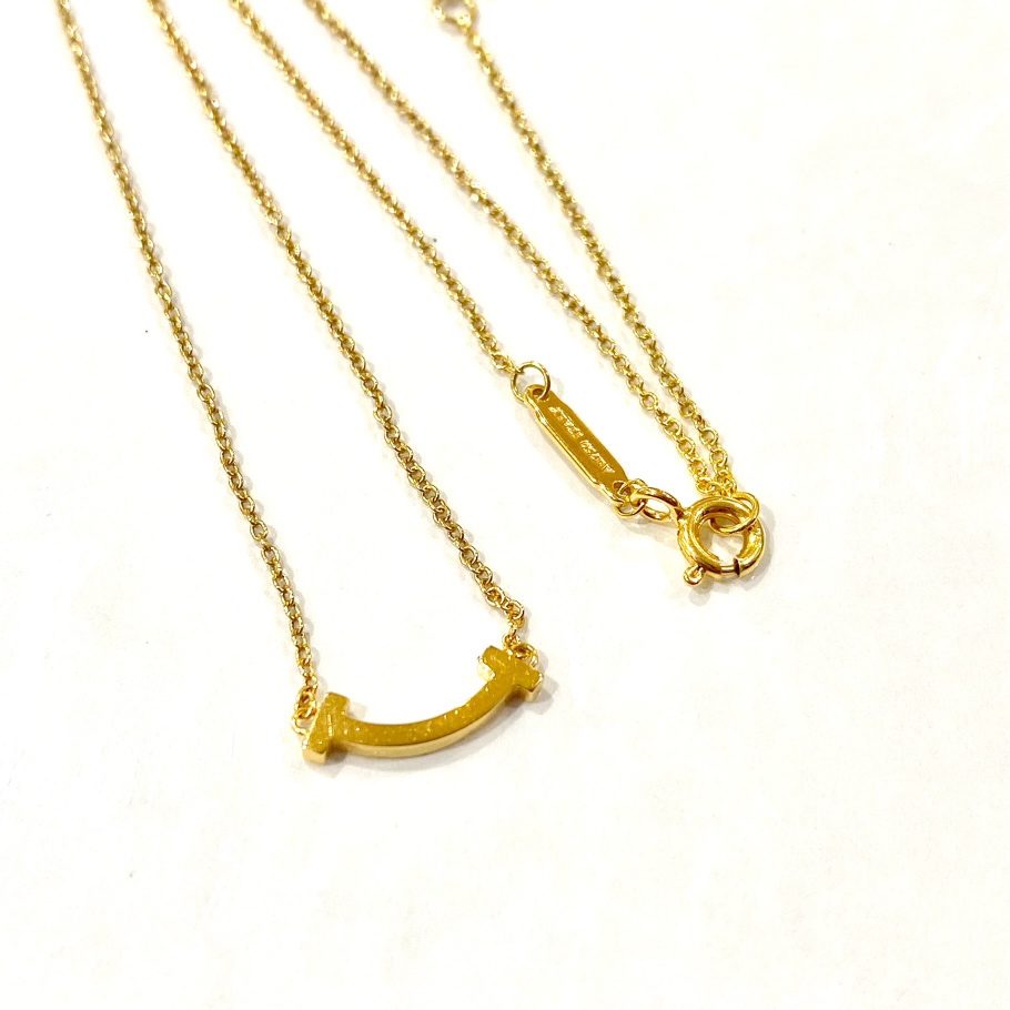 【TIFFANY&CO】ティファニー・ネックレス・Tスマイル・K18・18金・貴金属・ブランドジュエリー・アクセサリー