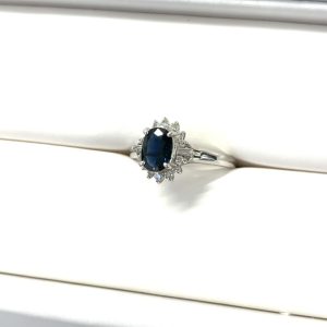 K18WG 18金ホワイトゴールド リング サファイア