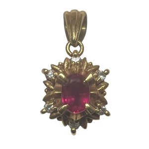 K18 ルビー ネックレストップ