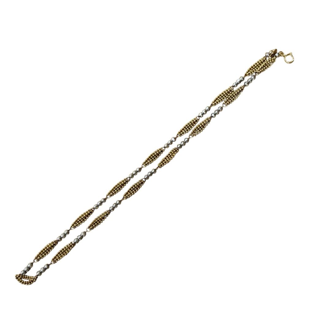K18/Pt850 ネックレス 石なし コンビ 18金 プラチナ アクセサリー