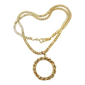 K18（18金）ネックレス ～コインが取れてしまっていてもお任せください～