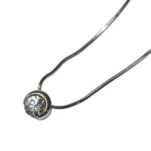 Pt900 プラチナ900 ダイヤモンドネックレス 石あり