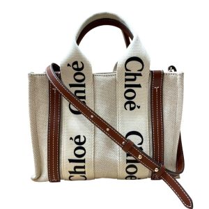 クロエ　Chloé　ハンドバッグ　ウッディ スモール キャンバス