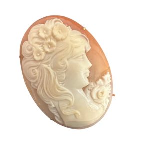 K18 カメオブローチ