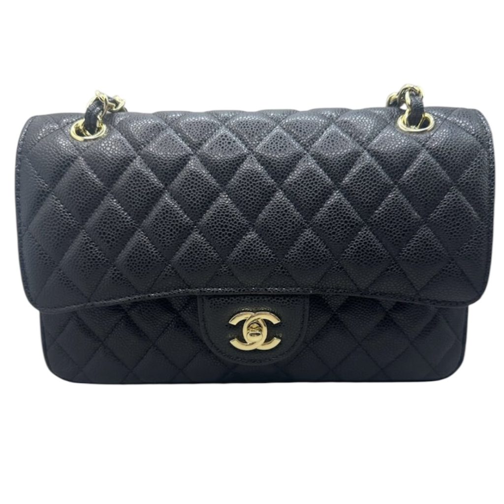CHANEL シャネル マトラッセ Wフラップ 25 キャビアスキン