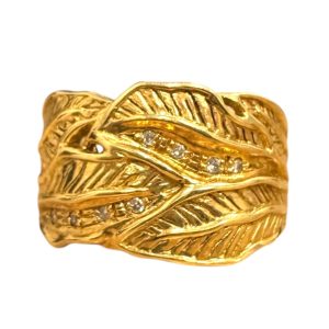 K18 18金 メレダイヤ リング