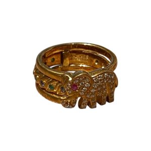 K18 750 リング 石あり