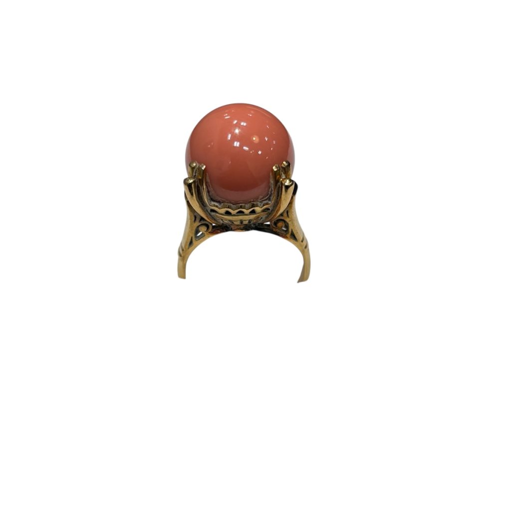 K18 750 18金 赤サンゴリング ジュエリー アクセサリー 貴金属