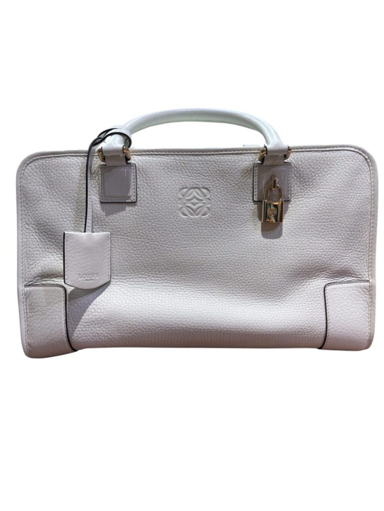 【LOEWE ロエベ アマソナ 28 ホワイト ハンドバッグ】弘前市