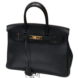 Hermès エルメス バーキン35 ハンドバッグ ブラック レザー