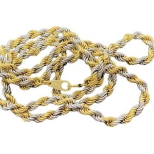 K18×Pt900（18金×プラチナ）コンビネックレス