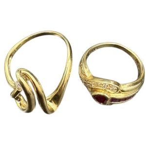 K18 ( 18金 )　リング　石あり