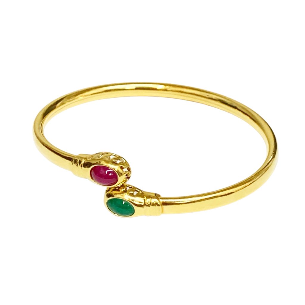 K18 18金 ブレスレット ルビー エメラルド アクセサリー 宝石 ジュエリー