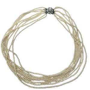 ミキモト  K14WG 14金  ホワイトゴールド パール ネックレス