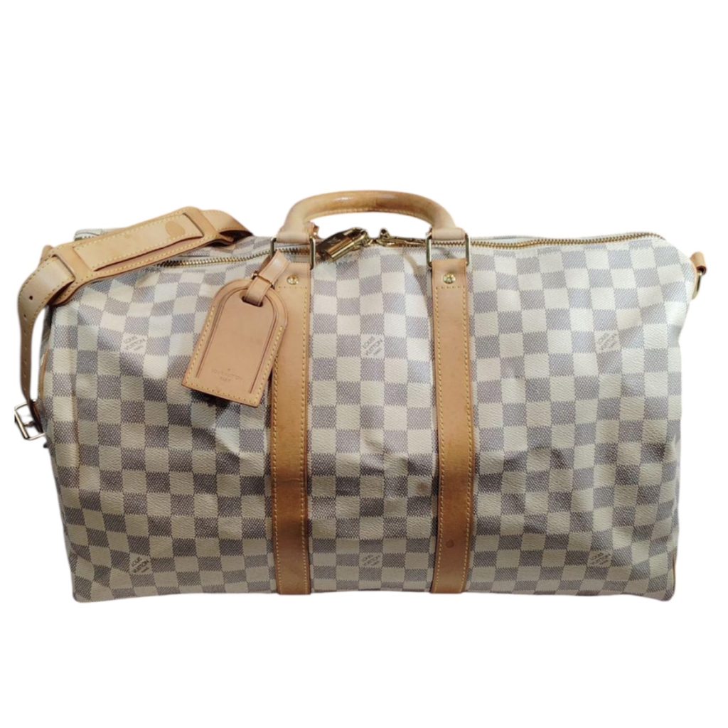 【Louis Vuitton】ルイヴィトン・ダミエ・アズール キーポル バンドリエール・ボストンバッグ・ブランドバッグ