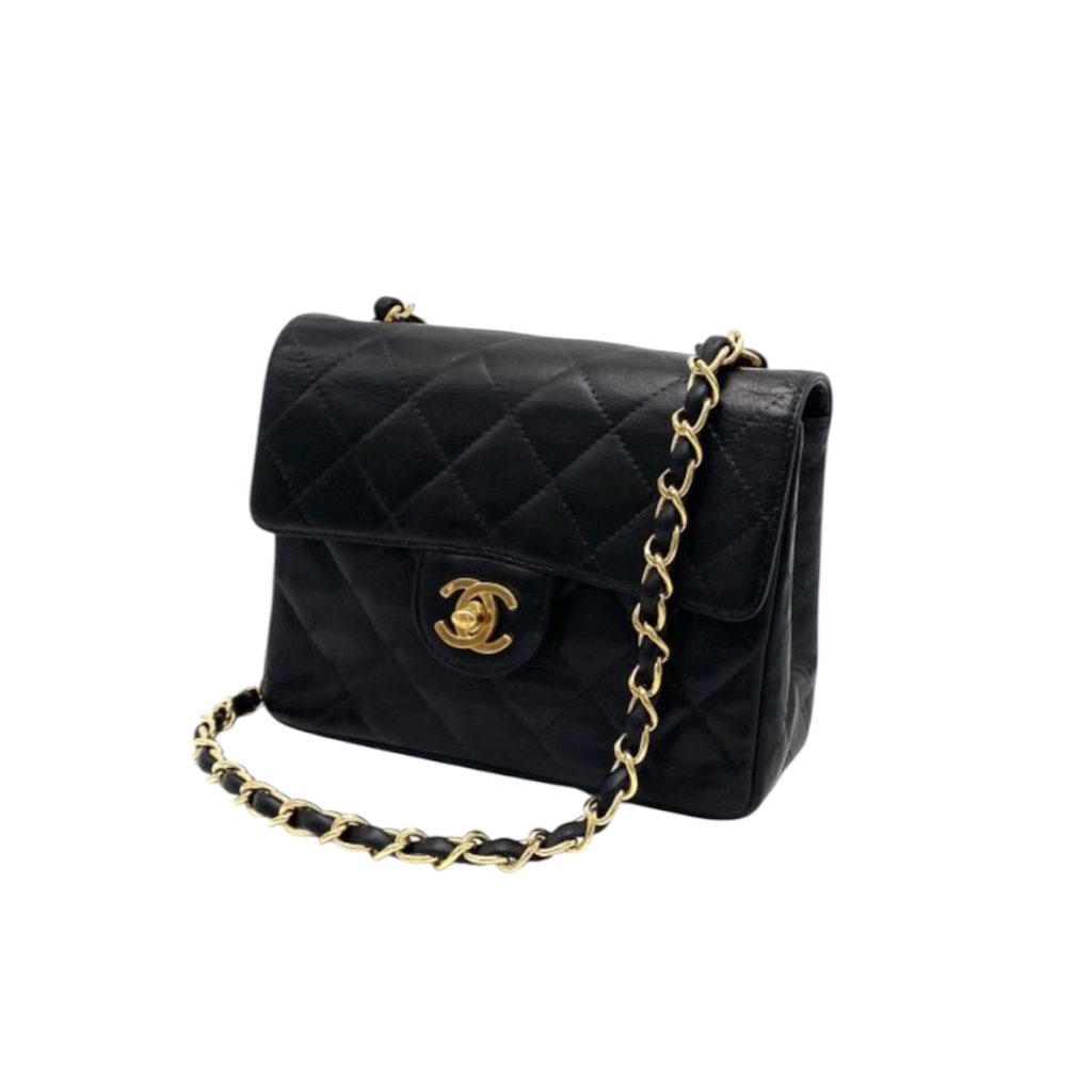 Chanel シャネル ミニマトラッセ チェーンショルダーバッグ ラムスキン