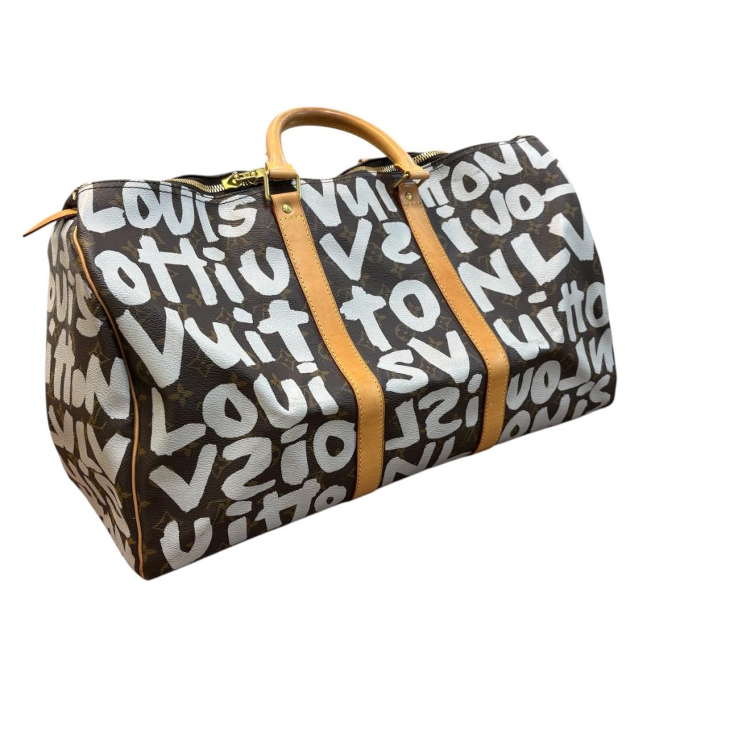 【Louis Vuitton(ルイヴィトン)】　キーポル50 モノグラム グラフィティ シルバー・スティーブン・スプラウス　M92197
