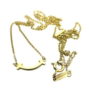 Tiffany & Co.ティファニー T スマイル ミニ ペンダント イエローゴールド