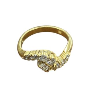 K18ダイヤモンド付きリング