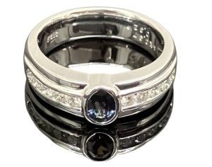 K18 WG　18金ホワイトゴールド　リング　アレキサンドライト