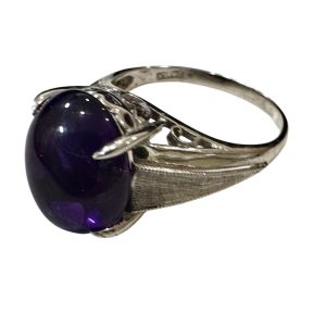 K18WG アメジストリング