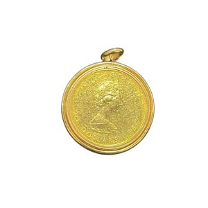 24金（K24）コイン 18金 (K18) ペンダントトップ枠