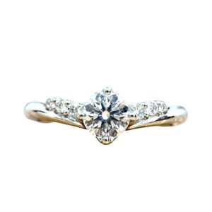 Pt800 プラチナ800 パール ダイヤ0.09ct リングの買取実績