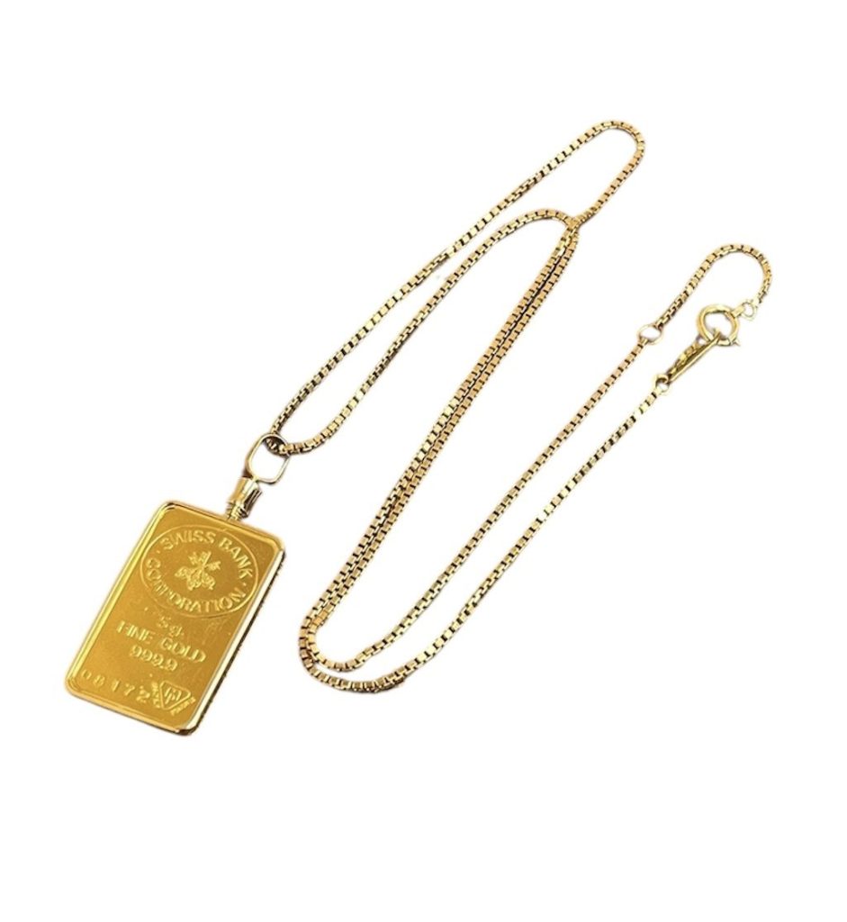 K18 18金 ネックレス K24 24金 トップ プレート アクセサリー ジュエリー 貴金属