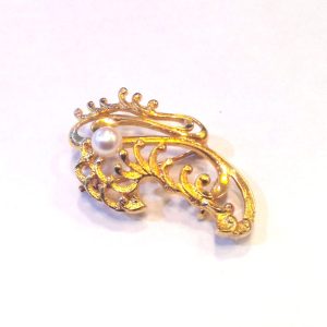 K18 パールブローチ