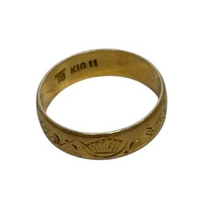 近日中に削除値上再出します☆ k18 かまぼこ リング K18 18金 かまぼこリング 86,500円でお買取させていただきました
