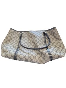 OLD GUCCI SHERRY LINE GG PATTERNED MINI BOSTON SHOULDER BAG
