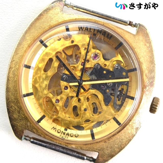 WALTHAM ウォルサム 手巻き 両スケルトン 時計 ベルト無し