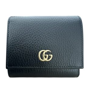 【もけ's SHOP】GUCCI財布 GUCCI グッチ 財布 新作 レディース 二つ折り財布 新品 黒