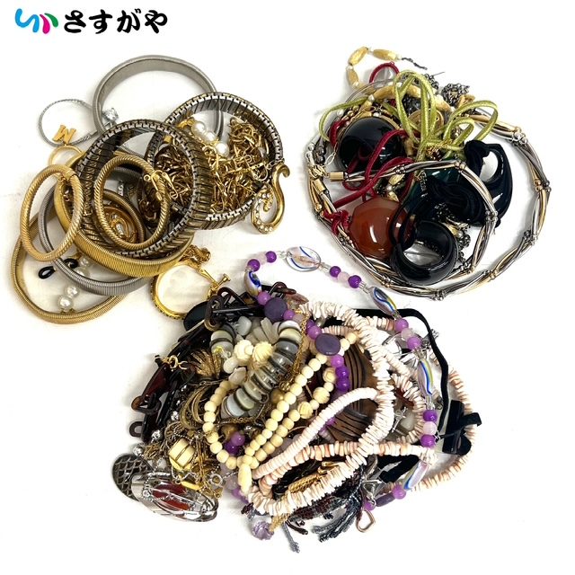 メッキ イミテーション アクセサリー リング ネックレス イヤリング ブローチ