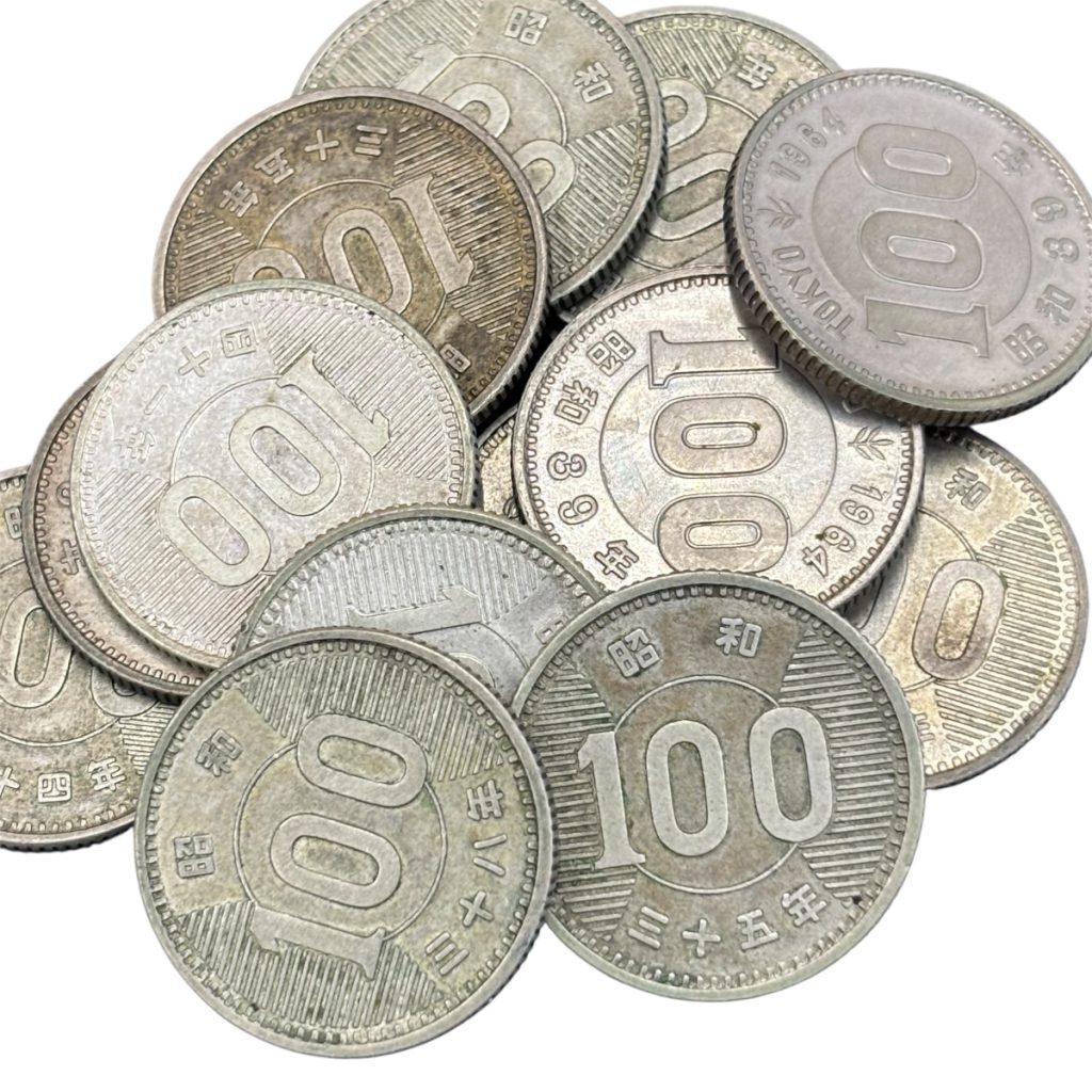 ★稲・鳳凰・東京オリンピック100円　おまとめ82枚★ 古銭 100円銀貨おまとめ 116枚セット 稲穂 鳳凰 東京オリンピック 額面