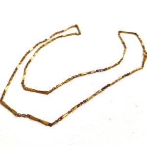 ★極美品刻印 750 K18ゴールド バーベル型リンク ネックレス C91106) K18 italy 750刻印 チェーン ネックレスの通販 by すま