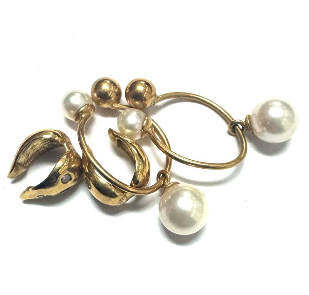 K18 750 18金 パール ピアス