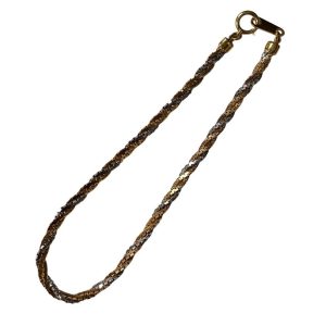 K18/Pt850 ブレスレット 石なし コンビ ハーフ 18金 プラチナ アクセサリー
