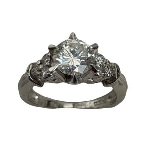 Pt850 0.43ct ダイアモンドリング