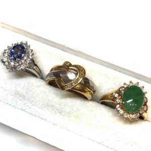 K18 18金 Pt900 プラチナ ダイヤモンド サファイア 翡翠 指輪 リング アクセサリー おまとめ