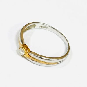 Pt900/K18　リング