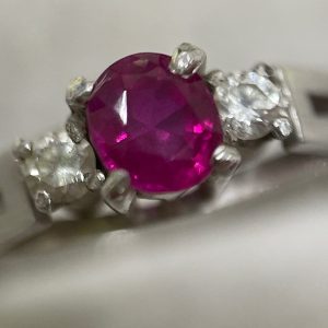 お値下げ！　ダイヤモンド0.20ct×ルビー 0.19ct指輪　9号　pt900 お値下げ！ ダイヤモンド0.20ct×ルビー 0.19ct指輪 9号 pt900 お