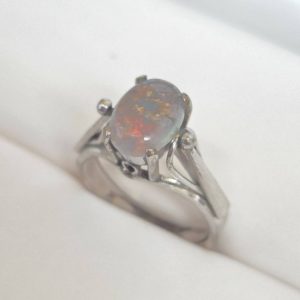 14金ホワイトゴールド オパール リング 指輪 K14WGの買取実績